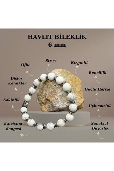 Kadimdoğal سوار من حجر الهيماتيت الطبيعي مقاس 8 مم - هافليت معتمد
