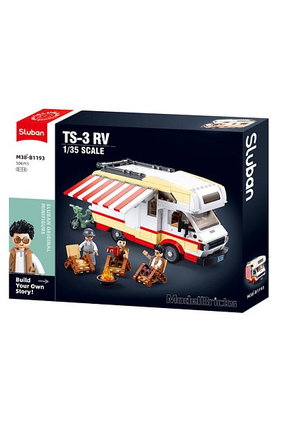 Sluban Model Bricks Series - RV Building Blocks 506 Pieces, with Minifigures