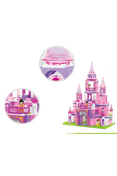 Sluban سلسلة أحلام الفتاة - مكعبات بناء القلعة 472 قطعة مع 4 شخصيات صغيرة