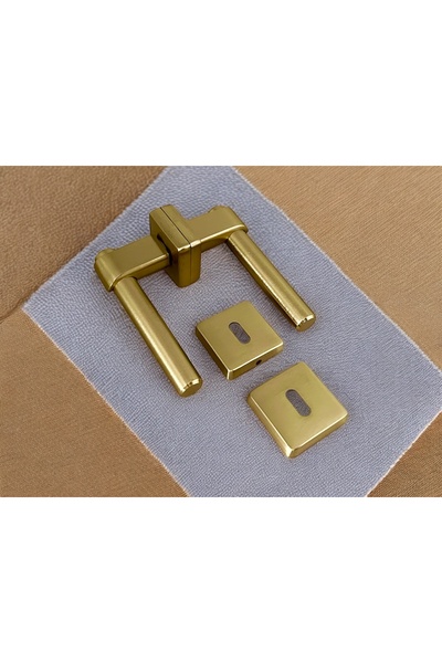 KOLDOOR ZK60 Mâner de ușă pentru cameră scoțiană cu rozetă pătrată din titan ...