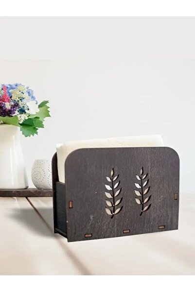 ouz dekor Ξύλινη Διακοσμητική Χαρτοπετσέτα με θέμα το Φύλλο Χρώμα καρυδιάς