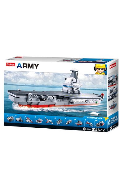 Sluban Army Series - Aircraft Carrier 10 in 1 Building Blocks 361 PCS