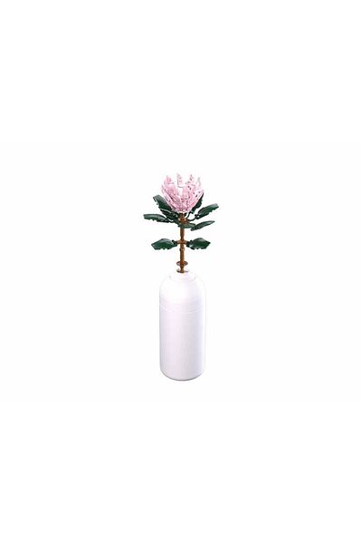 Sluban Flower Vase Building Kit - A Unique Flower Container and Flowers Protea Cynaroides