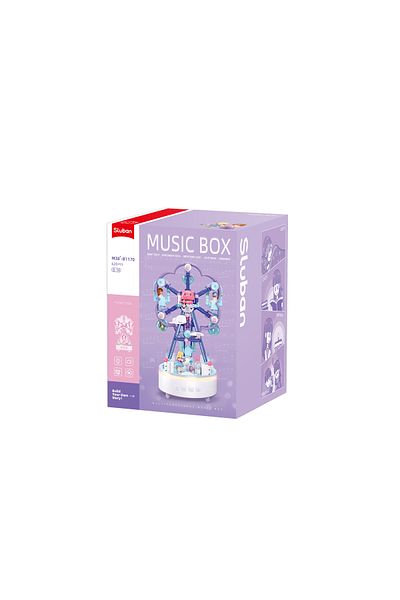 Sluban Multifunctional Ferris Wheel Building Set 620 Pieces, with Light, Music, and Mini Figures