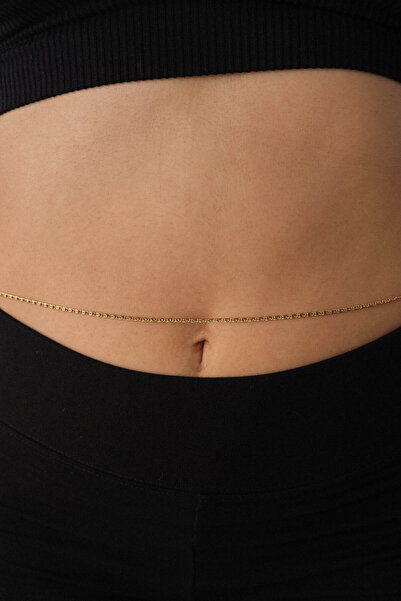 ByFlorya Jewelry Çelik İnce Ataç Model Bel Zinciri Minimal Zincir Salyangoz K...