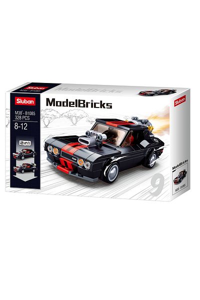 Sluban Model Bricks Series - Street Racer Car 2 in 1 Building Blocks 328 PCS with Mini Figuer