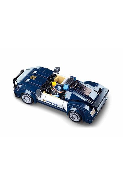 Sluban Town Series - Police Car Building Blocks 284 PCS with 2 Mini Figuers