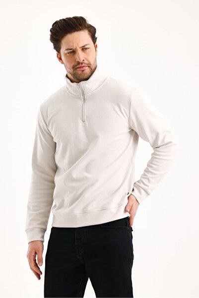 yakamor Unisex με μισό φερμουάρ ψηλός λαιμός Φούτερ