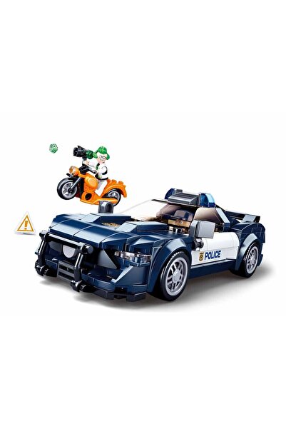 Sluban Town Series - Police Car Building Blocks 284 PCS with 2 Mini Figuers