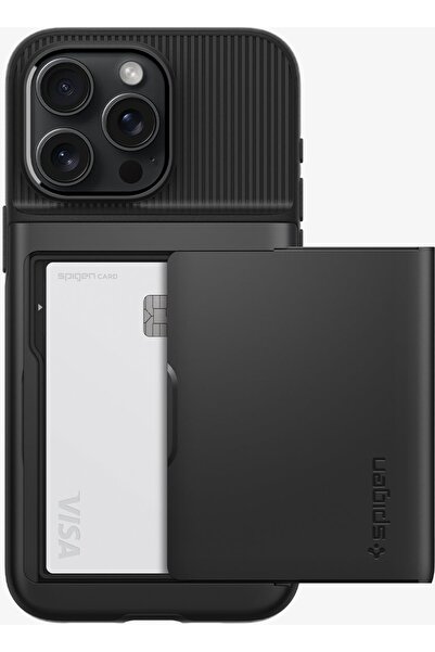 Spigen حافظة آيفون 15 برو رفيعة CS باللون الأسود - ACS06728