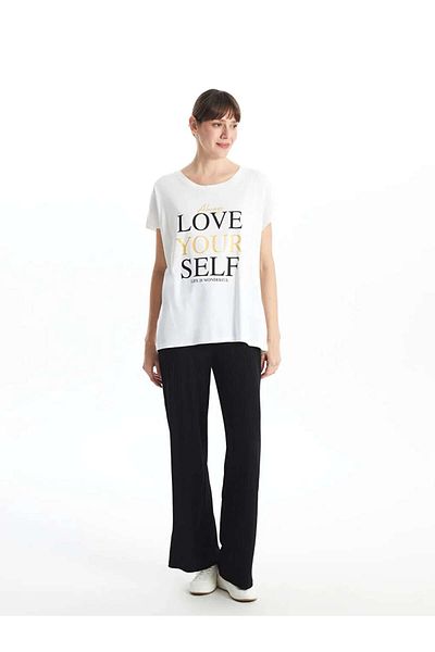 LC Waikiki Pantaloni de damă LCWAIKIKI Classic Black cu talie elastică