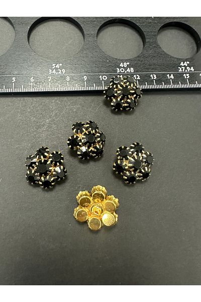 T.T Polnet Button Stone Evening Dress Jacket Metal Button 5 Pack Size 34