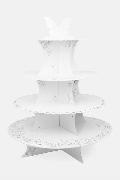 iBiLi 4 Layer Cupcake Support, White
