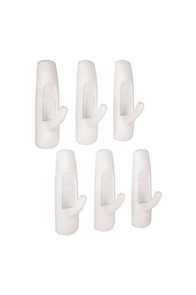 COMMAND 6-Piece Utility Adhesive Hook Medium 17.018x11.938x4.318cm