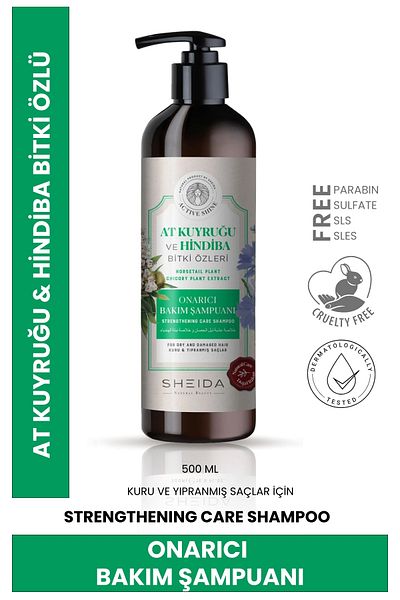 Sheida Active Shine 500 ml - Repairing Care Shampoo with Tail and Chicory Plant Extract