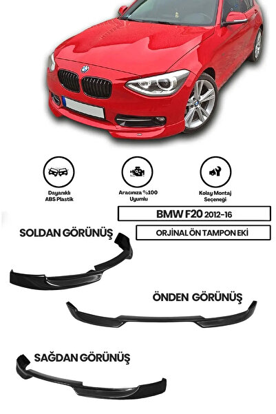 GÜNEŞLİ GARAJ Bmw F20 2012 - 2016 Orijinal Tampon Uyumlu Boyasız Ön Ek (Plastik)