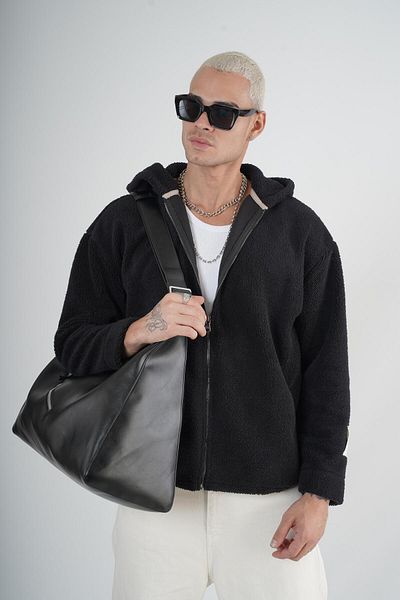 king brich Zippered Pocket Plush Jacket