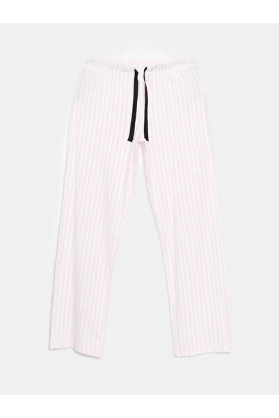 LC Waikiki LCW DREAM Ekru Gömlek Yaka Nakışlı Kadın Pijama Takımı