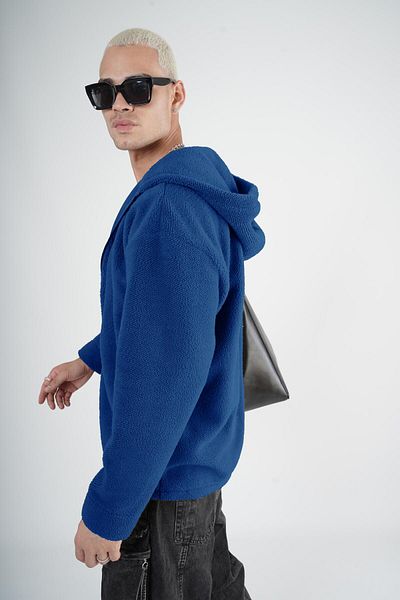 king brich Zippered Pocket Plush Jacket