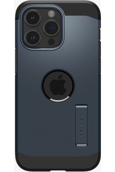 Spigen iPhone 15 Pro Max Kılıf Tough Armor MagFit MagSafe özellikli Metal Slate - ACS06595