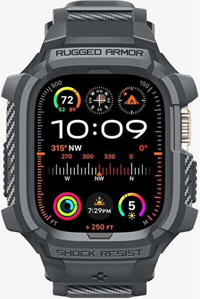 Spigen Apple Watch 49mm (Ultra 3/2/1) Kılıf & Kordon Kayış Rugged Armor Pro D...