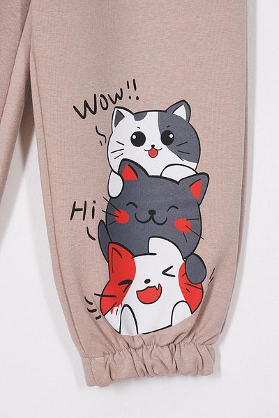zepkids Cute Kittens εμπριμέ πέτρα σε χρώμα για κορίτσια Φούτερ με μονό πάτο