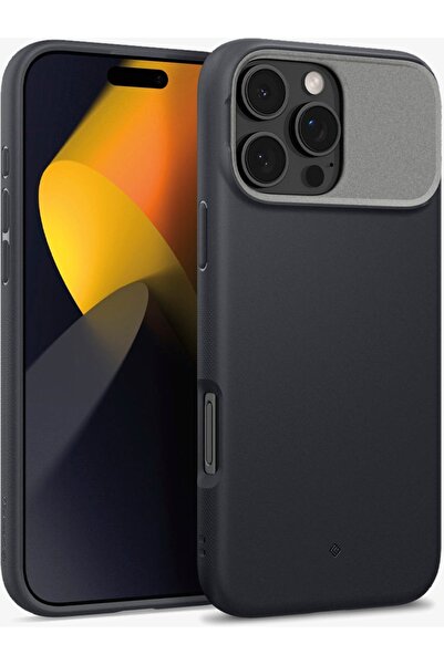 Spigen Caseology iPhone 16 Pro Max Kılıf Nano Pop Mag MagSafe özellikli Kickstand Black Sesame - ACS08057
