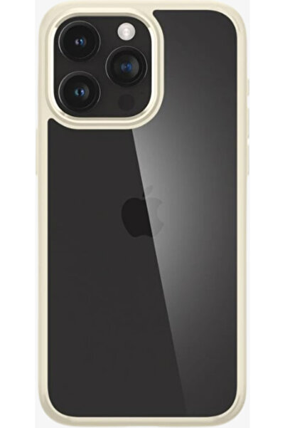 Spigen Cască iPhone 15 Pro Max, model Kılıf Crystal Hybrid, mută, bej - ACS06448