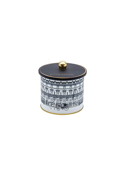 EVLE Food Patterned Round Metal Storage Container - 14X12.5 Cm, 1.7 Liter, Er142-3F