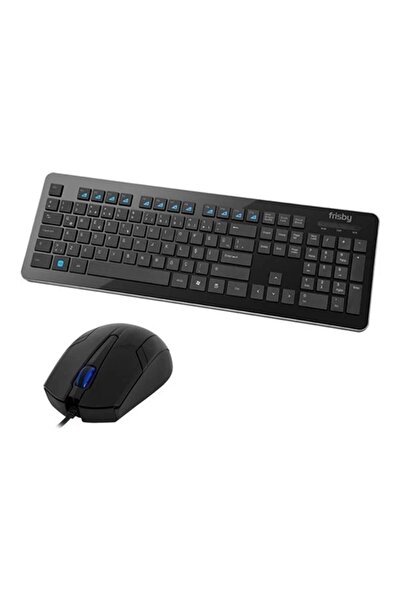 Universal مجموعة ماوس لوحة المفاتيح اللاسلكية السوداء من فريسبي FK-W156QU USB...