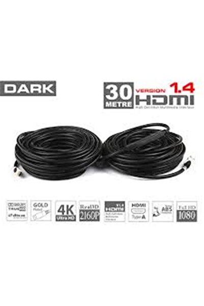 Universal Dark dk hd cv14l3000a 30mt hdmi v1.4 3d led-lcd-ps3 cable