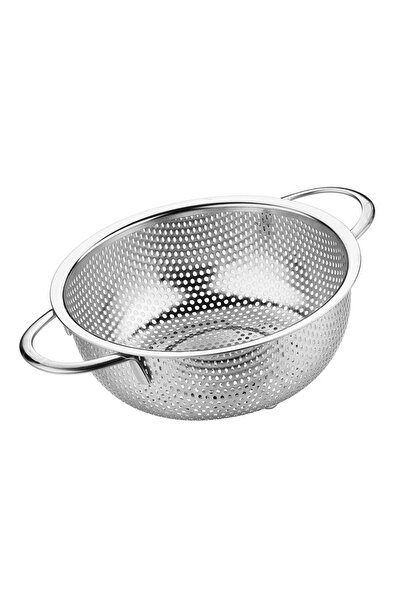 Chermik Paslanmaz Çelik Metal Yemek Süzgeci - Makarna Gıda Süzgeci Delikli Sü...