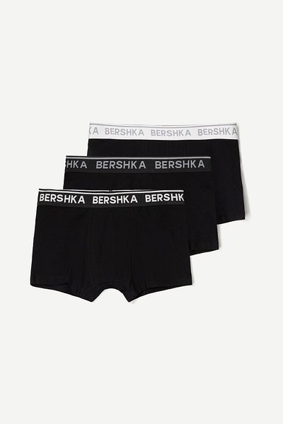 Bershka 3-pack of boxers with printed waistband