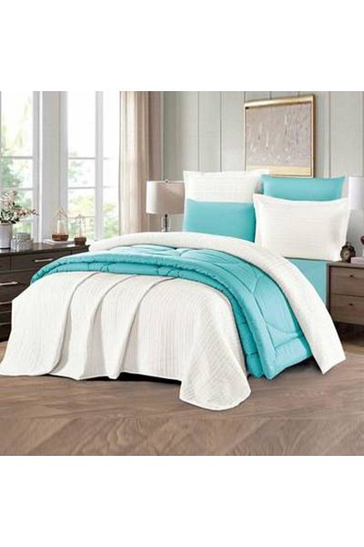 Pazar Home Bedding Bazaar Home Peony Bedspreads, Double Duvet Cover, 7 Pieces