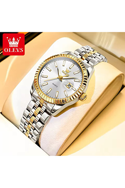 OLEVS SEVGİLİYE HEDİYE KADIN SU GEÇİRMEZ ÇELİK KOL SAATİ