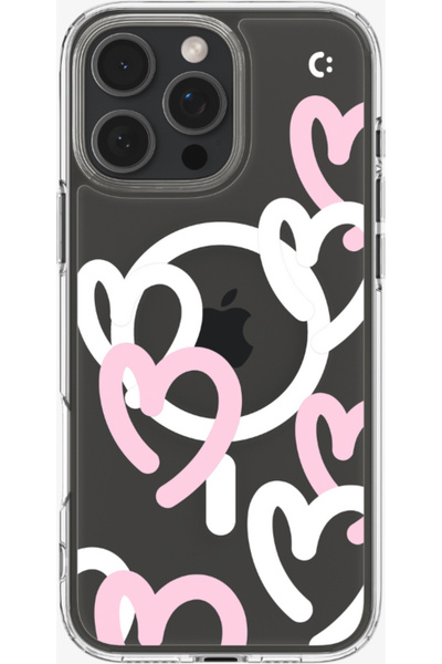 Spigen iPhone 16 Pro Max Kılıf Ultra Hybrid MagFit MagSafe özellikli Hearts W...