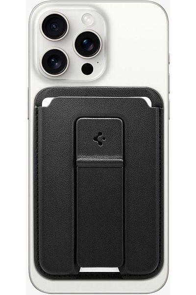 Spigen 3 Card Smart Fold 2 Wallet with Magsafe for iPhone - Magnetic Wallet Black Afa07149