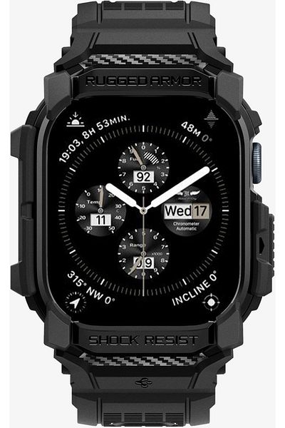 Spigen Apple Watch 42mm - Series 10 Rugged Armor Pro with Case and Band Strap