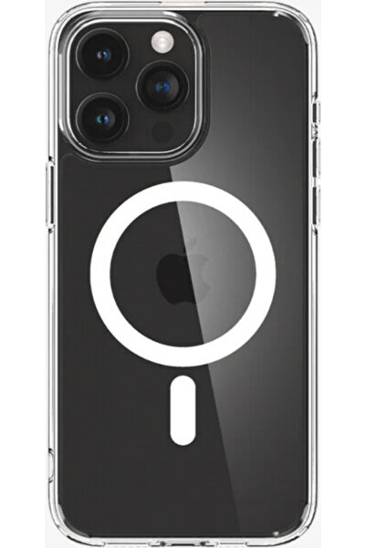 Spigen iPhone 15 Pro Kılıf Crystal Hybrid MagFit MagSafe özellikli White - ACS06475