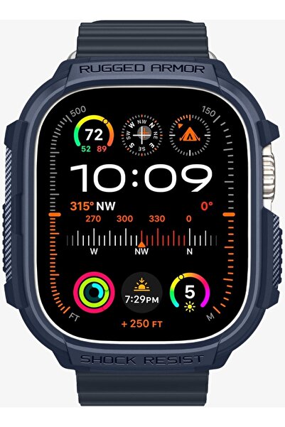 Spigen Apple Watch 49mm (Ultra 3/2/1) Kılıf Rugged Armor Navy Blue - ACS07382