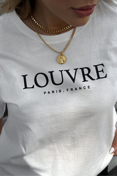 Jose Clothing Γυναικείο μπλουζάκι από οργανικό βαμβάκι με κοντό μανίκι με στά...