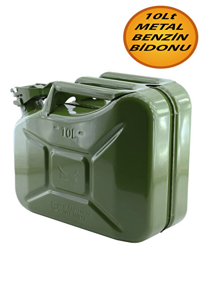 NUBLADO BRO Metal Benzin Bidonu 10 Litre Akaryakıt Mazot Taşıma Doldurma Depo...