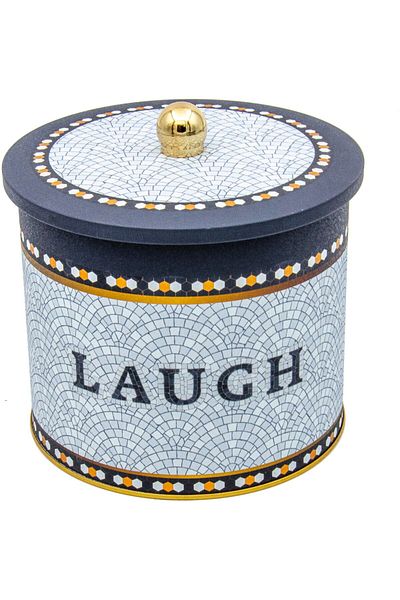 EVLE Mosaic Patterned Food Storage Container - Metal Storage Container 17.5 cm X 15.5 cm Er146-9b