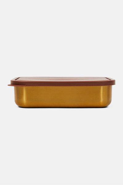 Earlstree & Co Stainless Steel Lunch Box, Gold