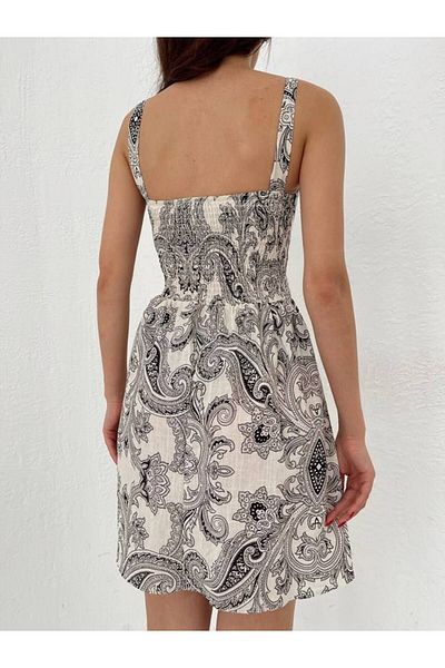 TİENDEROPA Women's Model for Blue Print Mini Dress
