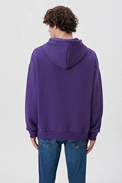 Mavi M067149-70693-fw Baskılı Sweatshırt Canlı Mor Erkek Sweatshirt