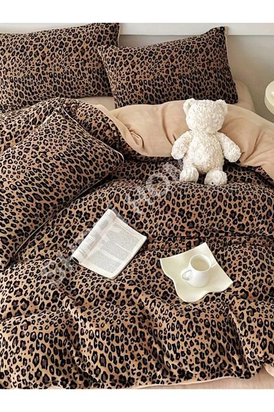 Sheri Home Tekstil Двойна завивка с леопардов модел (DUVET COVER)tr8887366365577