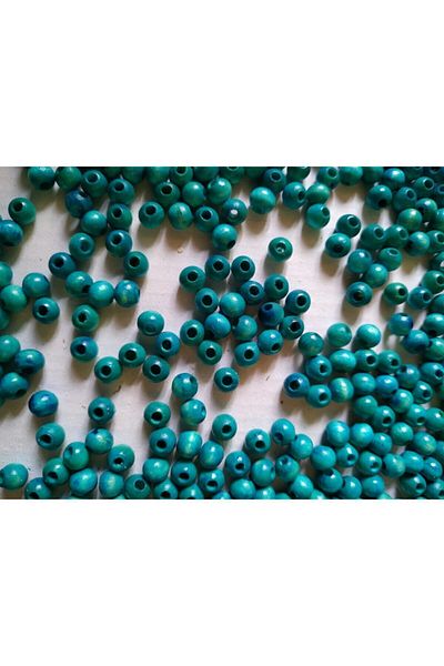 Selin Wooden Beads 6 Mm 80 Gr (720 Pieces) Turquoise