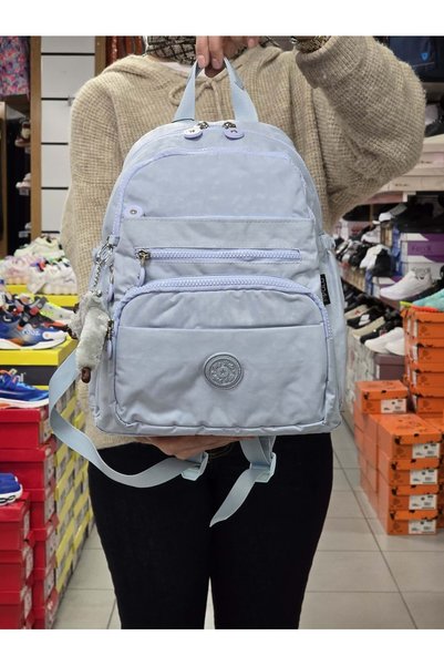 Mypolo 2113-8745 Women's Crinkle Fabric Multi-Compartment Lined Pet Waterproof Daily Mini Backpack
