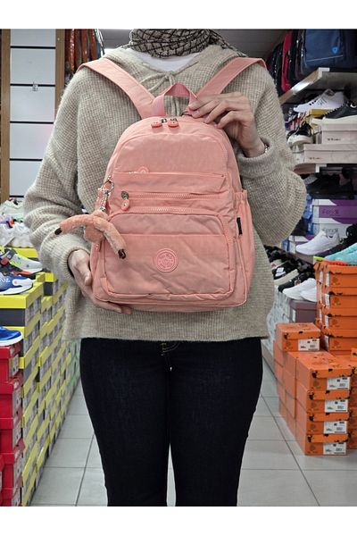 MY POLO 2113-8745 Women's Crinkle Fabric Multi-Compartment Lined Pet Waterproof Daily Mini Backpack